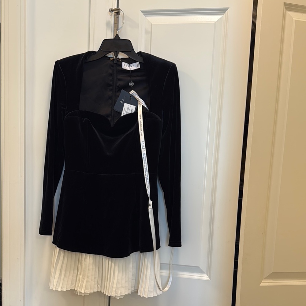 Elegant Black and White Dress